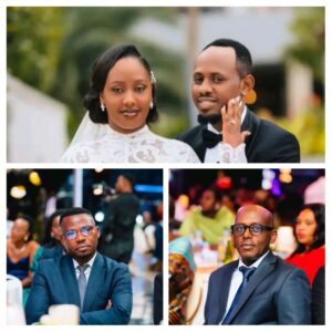 Lt Col Simon Kabera na Bamporiki bitabiriye ubukwe bwa Prosper Nkomezi na Nkurunziza Retina